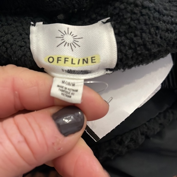 🆕OffLine By Aerie Fuzzy Sherpa Jogger Pant Black SHIPS SAME DAY📦‼️ - Picture 5 of 6